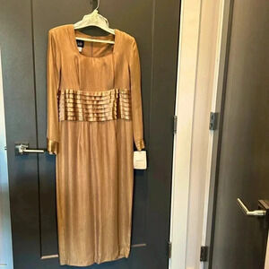 Wild Rose Dress gown gold old money mother of bride/ groom fancy classy new